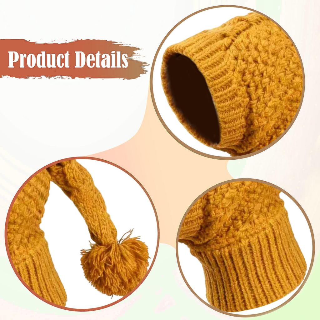Dog Accessories Novelty Knitted Hat Soft Warm Cap Pet Winter Head Wrap for Outdoor Walks and Travel