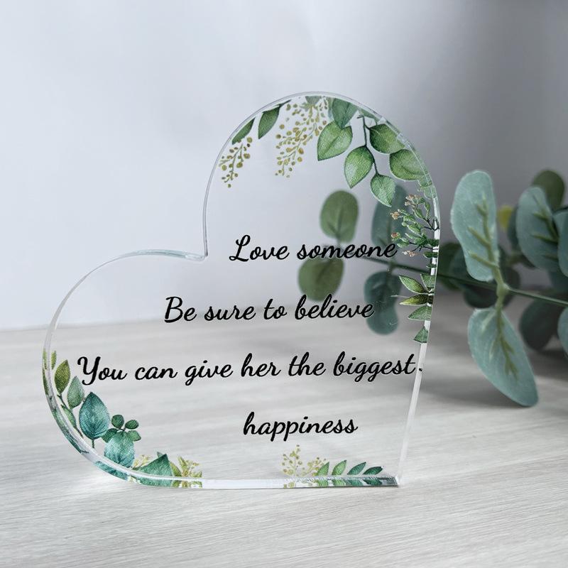 Láska Akryl Anglický Slogan Absolventský Dárek Stolní Zkrášlovací Dekorace Ozdoba