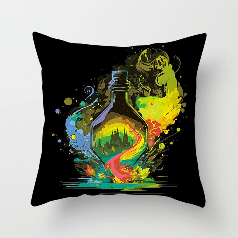 Fashion magic bottle pillowcase decoration printing square  car sofa fashion cushion cover 45*45cm home improvement