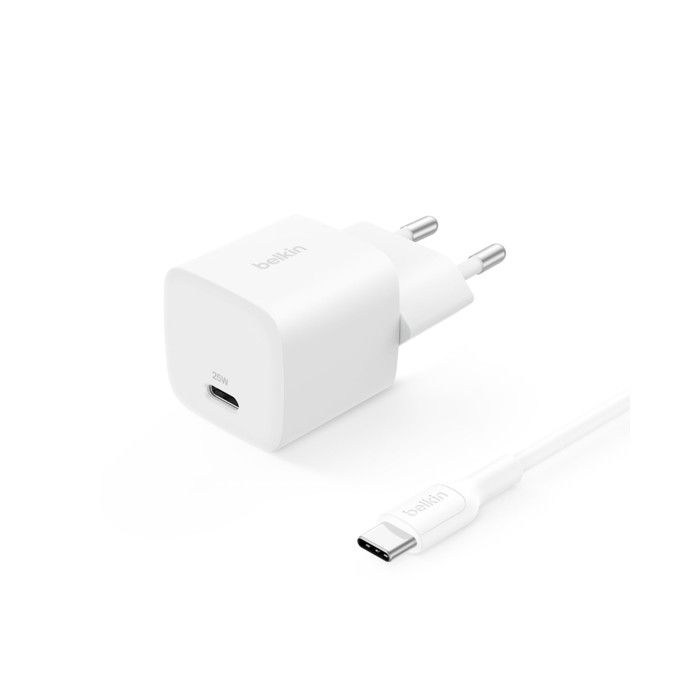 Belkin BOOST Charge Caricatore USB-C 25W PD PPS Ricarica Rapida Universale Bianco
