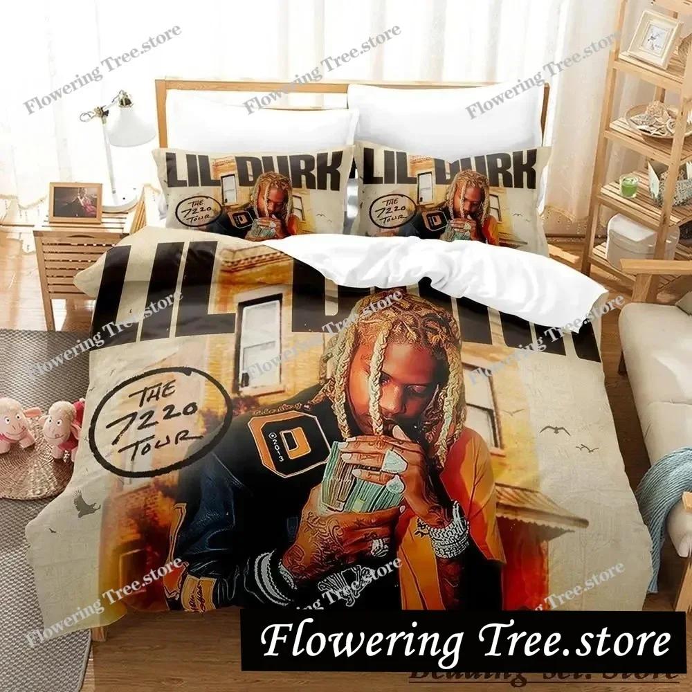 Lil Durk Bedding Set Single Twin Full Queen King Size Bed Set Aldult Kid Bedroom Duvetcover Sets Anime Parure De Lit Bed