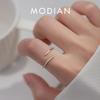 925 Sterling Silver Simple Adjustable Finger Rings Stackable Zirconia Open Size Ring For Women Party Fine Jewelry Gifts