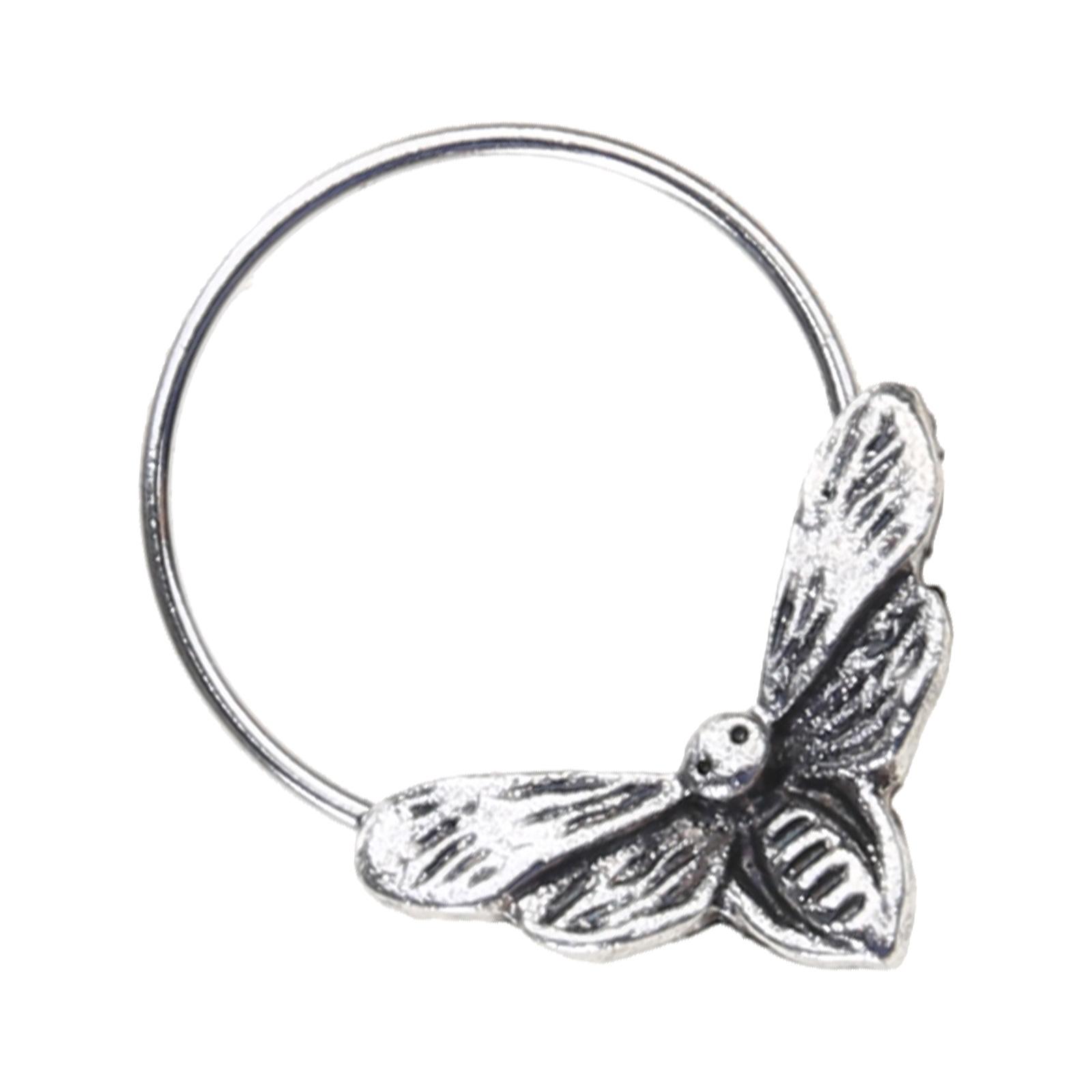 

Стильные кольца для носа в виде черепа моли, прочные сплавы, удобная одежда для повседневных нарядов и украшения музыкальных фестивалей серебряный