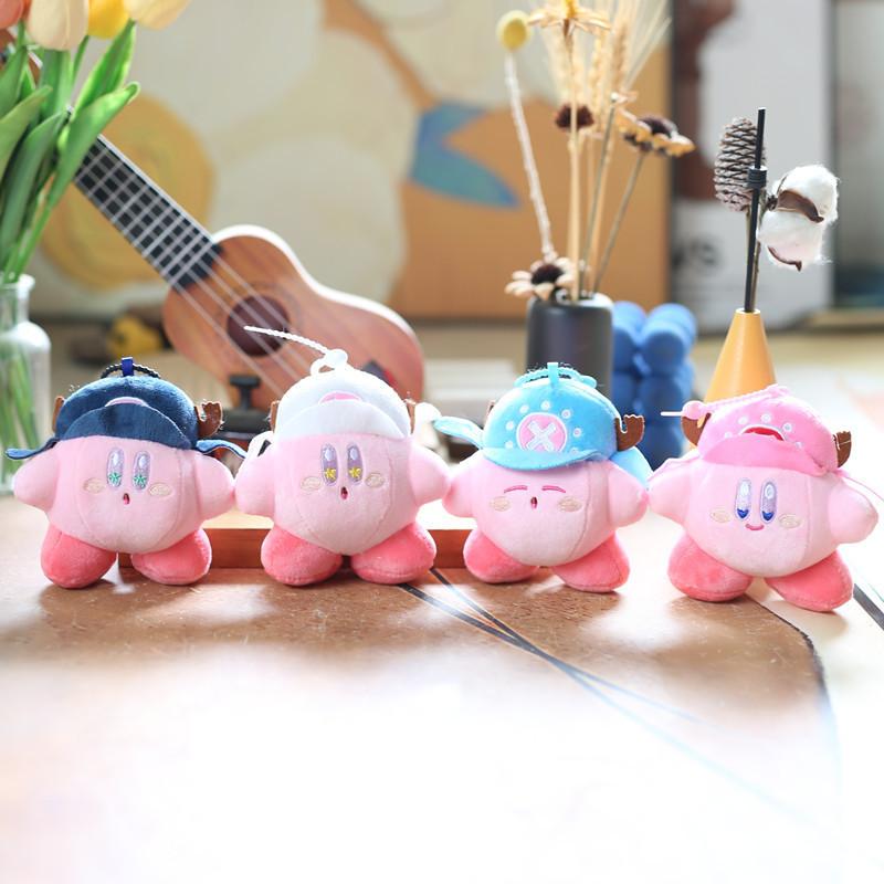 Adorable Pink Kirby Plush Toy Keychain Soft Bag Charm Cute Stuffed Animal Doll