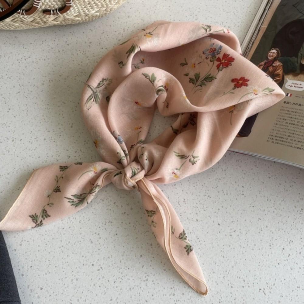 Cotton Linen Square Scarf 58cm Bandana Scarves High Quality Women's Silk Scarf Neck Decorative
