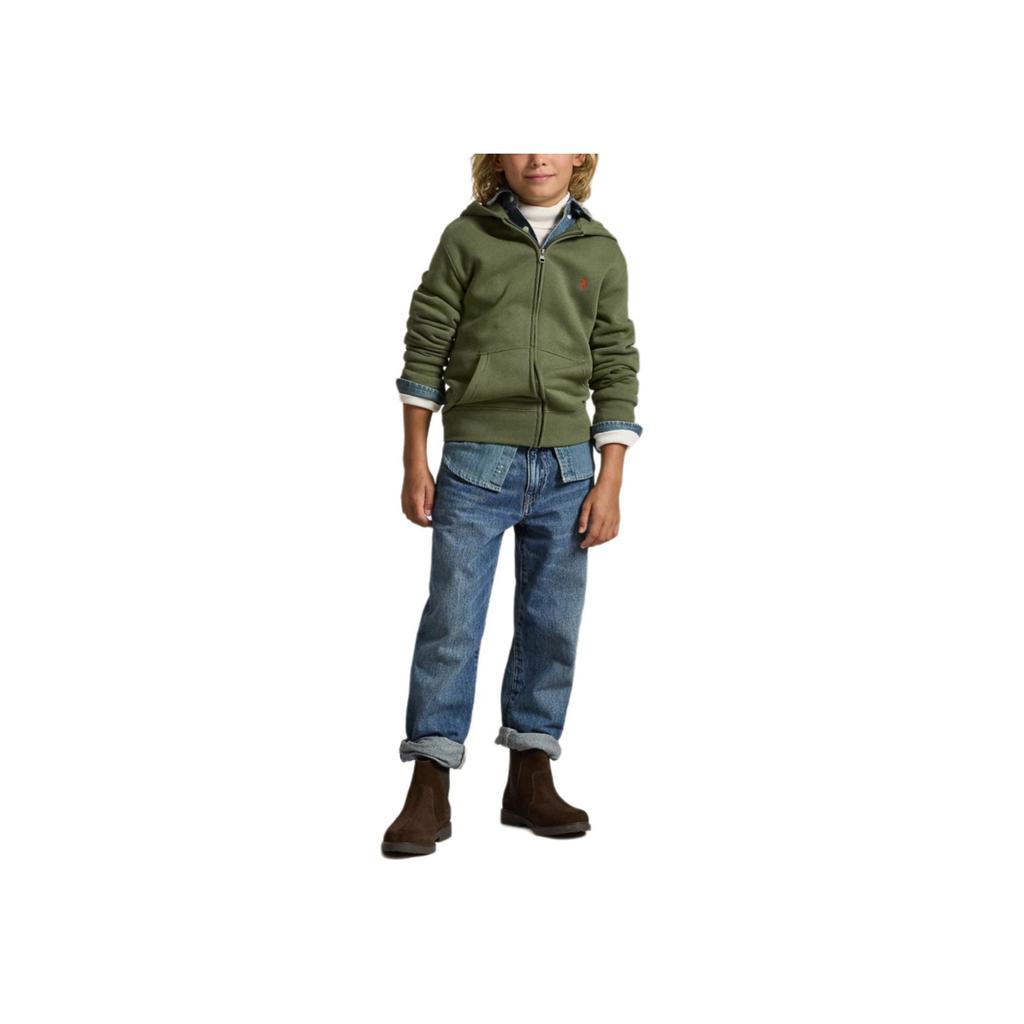 Polo Ralph Lauren Jacket FW25 Logo Fleece Hooded Full Zip Long Sleeve Kids jackets 323799360-053