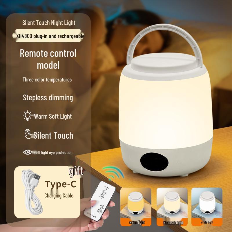LED Night Light with Remote - Baby Sleep & Eye Protection Bedside Lamp for Breastfeeding & Children's Room