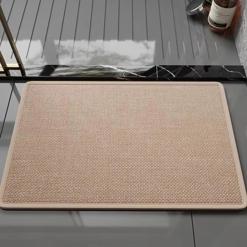 Soft Bathroom Floor Mats Non-slip Woven Foot Mats Washable Quick Drying Absorbent Carpets for Bathroom Floors Home Decor
