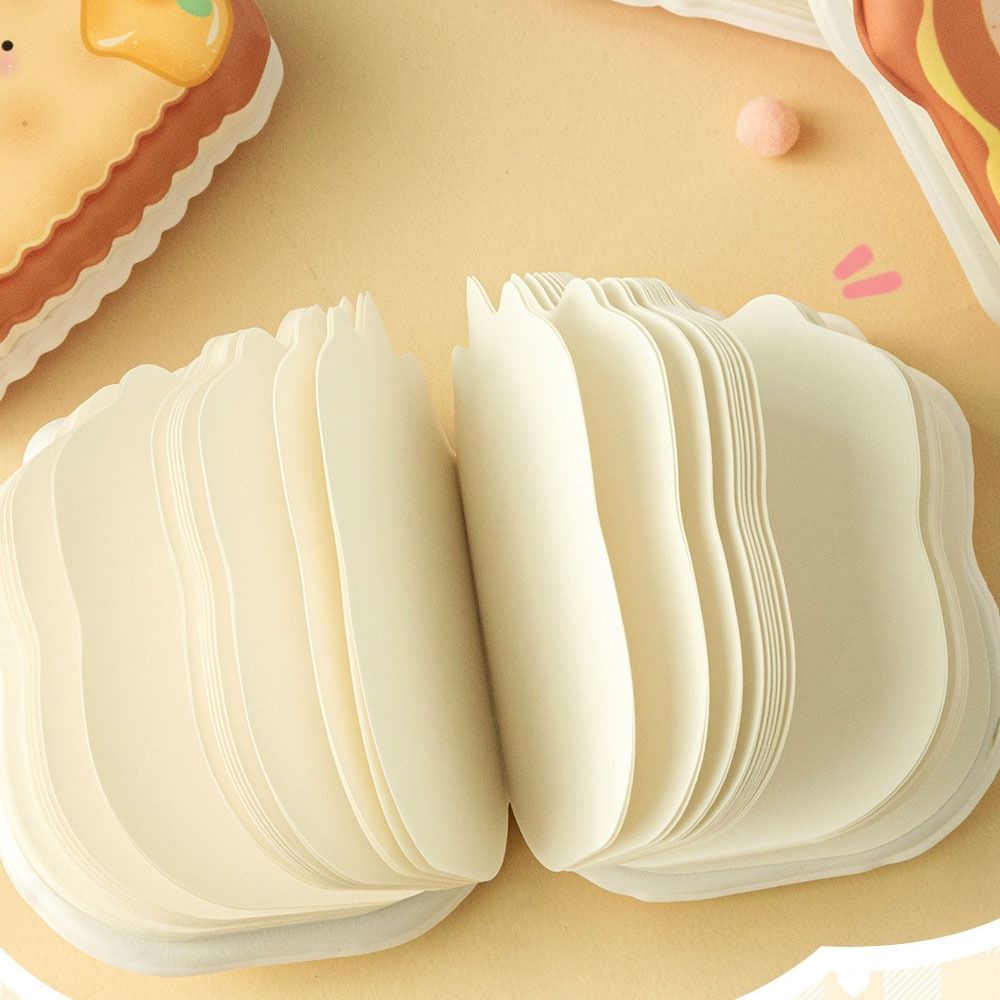 PU Cover Paper Memo Pad Cartoon Toast Squishy Notebook Mini Squeeze Diary Stationery Use