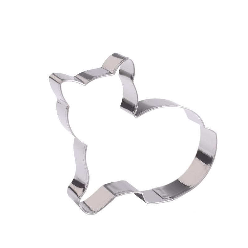 Stainless Steel Cat Cookie Cutter Set, 9-Piece DIY Embossed Baking Molds.