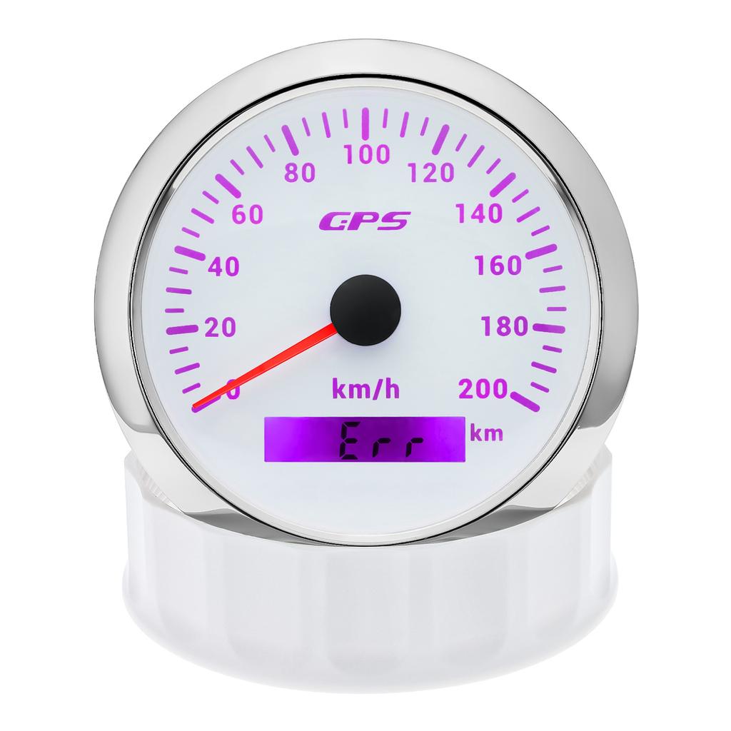 30/60/80/120/200KMH 7 Colors Backlight 85MM GPS Speedometer Gauge with GPS Antenna Motorcycle Boat Car Truck Speed Gauge Meter