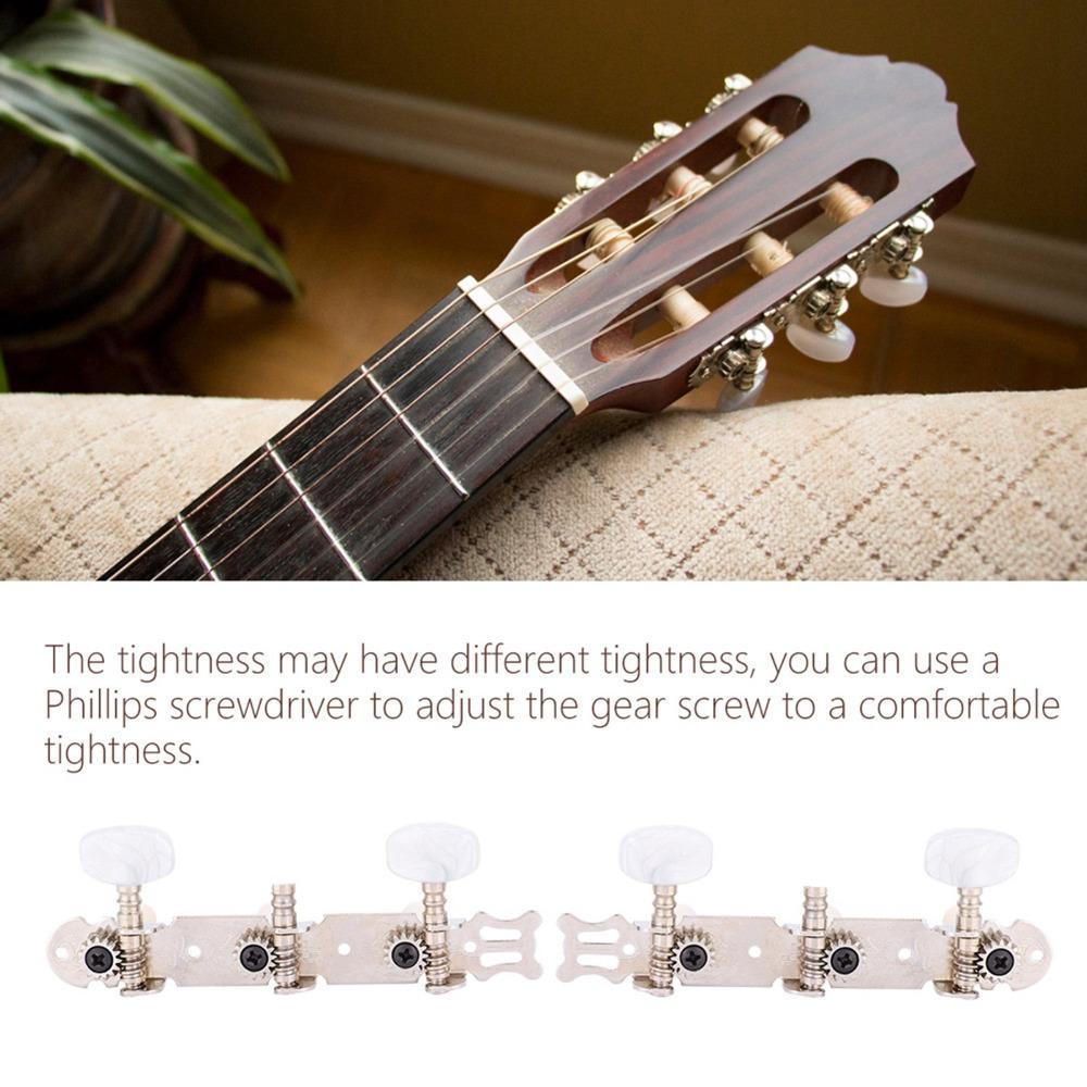 3L 3R Layout Guitar Tuning Pegs Silver Color Classical Guitar Tuning Keys For Guitar Parts