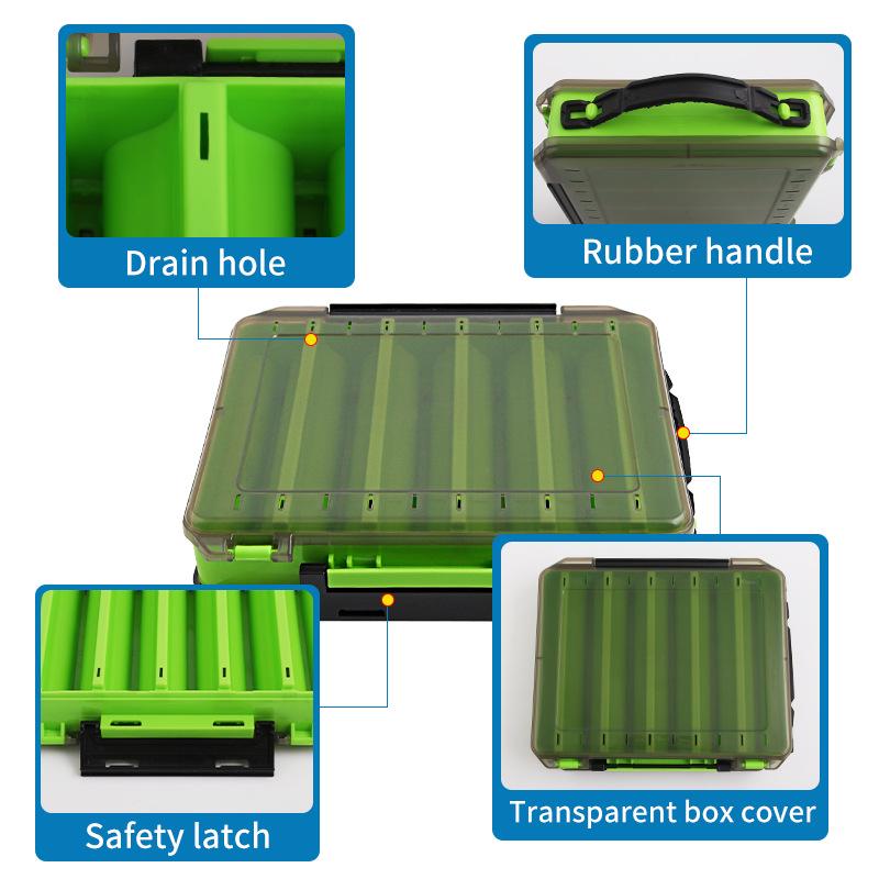 Double-Sided Portable V-Shaped Fishing Lure & Hook Storage Box