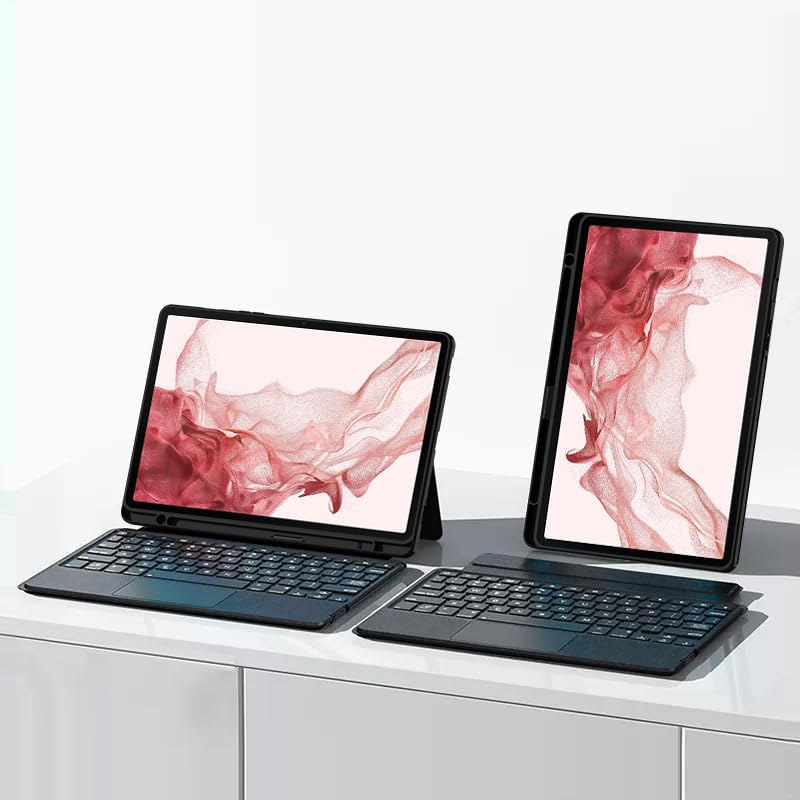 Compatible with Galaxy Tab S6 Lite with a magnetic keyboard and detachable backlit Magnetic S Pen and 10.4-inch, portrait/landscape orientation, case,