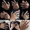 1Set  Creative Punk Poker Joker Rings For Men Retro Personality Goth Skeleton Couple Rings Jewelry Accessories Gifts