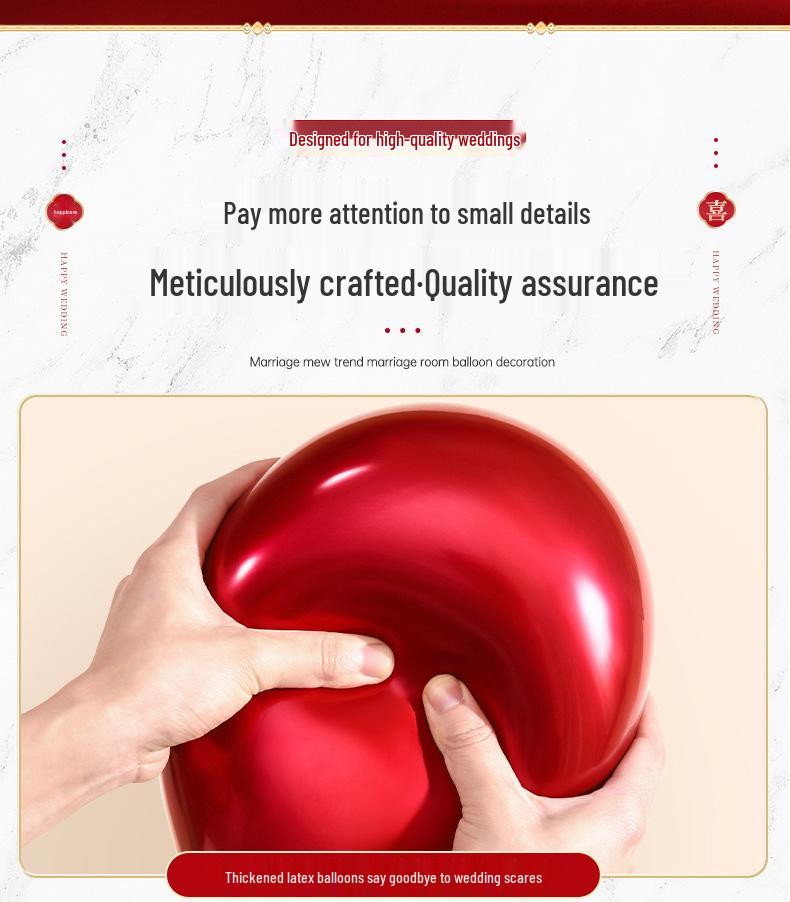 Outdoor Wedding Aisle Balloons - Double Happiness Yard Decorations