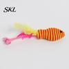 Bite-resistant Cat Toy Fish Shape Toy, Cotton Rope Lightweight with Hose Durable Feather Tassel Design, Wear-Resistant Scratch-Resistant Relieves