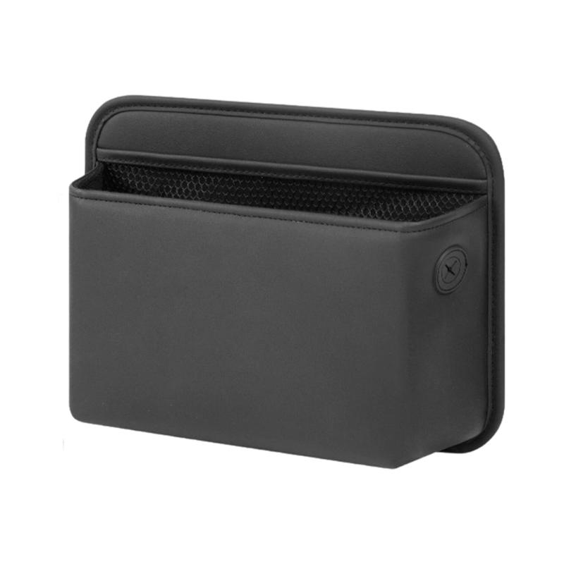 Leather Automotive Trash Can Dust Bin With Leakproof And Easy Clean Features For Car Cabin Organization Quick Install