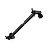 Stainless Steel Shower Arm Bracket Extension Rod for Overhead Shower Spray Adjustable Height 29x7x4cm Silver and Black