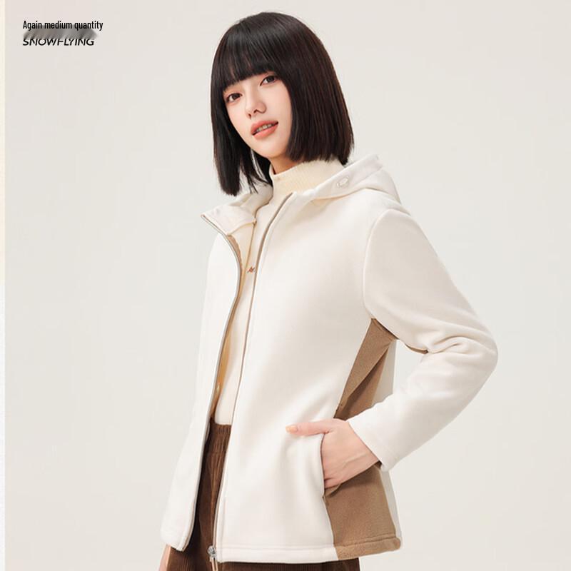 

Snow Flying Women s 2025 Autumn Short Hooded Color-Block Jacket L