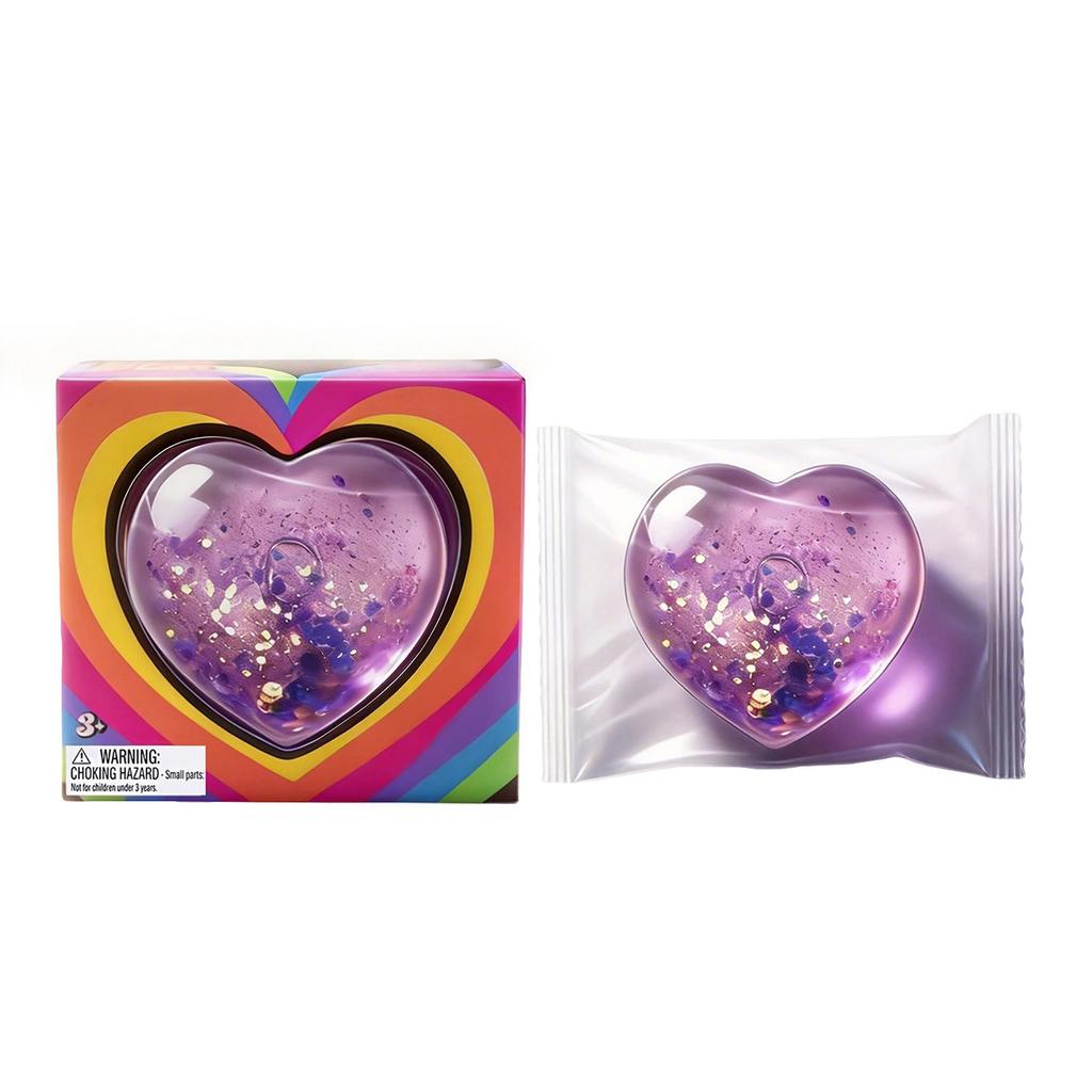 Needoh Style Heart Shaped Stress Reliever Super Soft Squishy Gel With Uplifting Vibes Sensory Fidget Gadget For Anxiety Relief