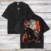 Camiseta Oversize Lavado Ácido Anime Jujutsu Kaisen Suguru Geto Camiseta Anime Hombre Mujer Regalo para Él Camiseta Hombre Camiseta de Algodón Negra