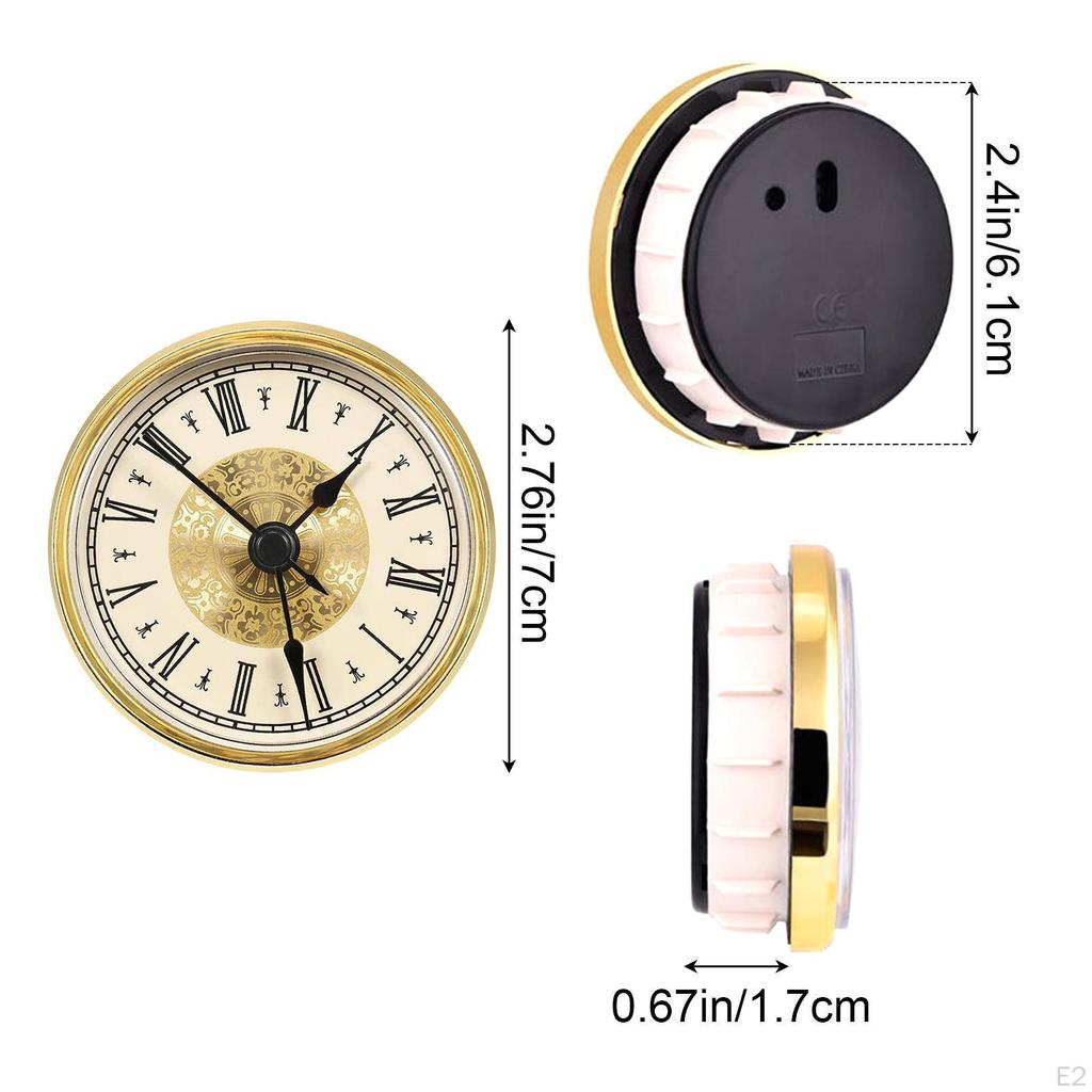 Uhr Einsatz Kopf mit Römischen Ziffern, Ersatz Gold Trim 70 mm Miniatur Fit up für