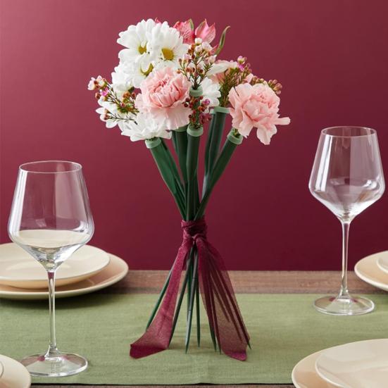 25 Pcs 6 Inch/12 Inch Green Floral Water Tubes Reusable Plastic Stem Water Tubes with Silicone Caps for Flower Stem Arrangements Florist Supplies