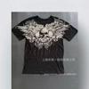 Summer Men's Fashion Skull Letter Printing Trend Slim Fit Casual 3D Digital Printing Short Sleeve Top