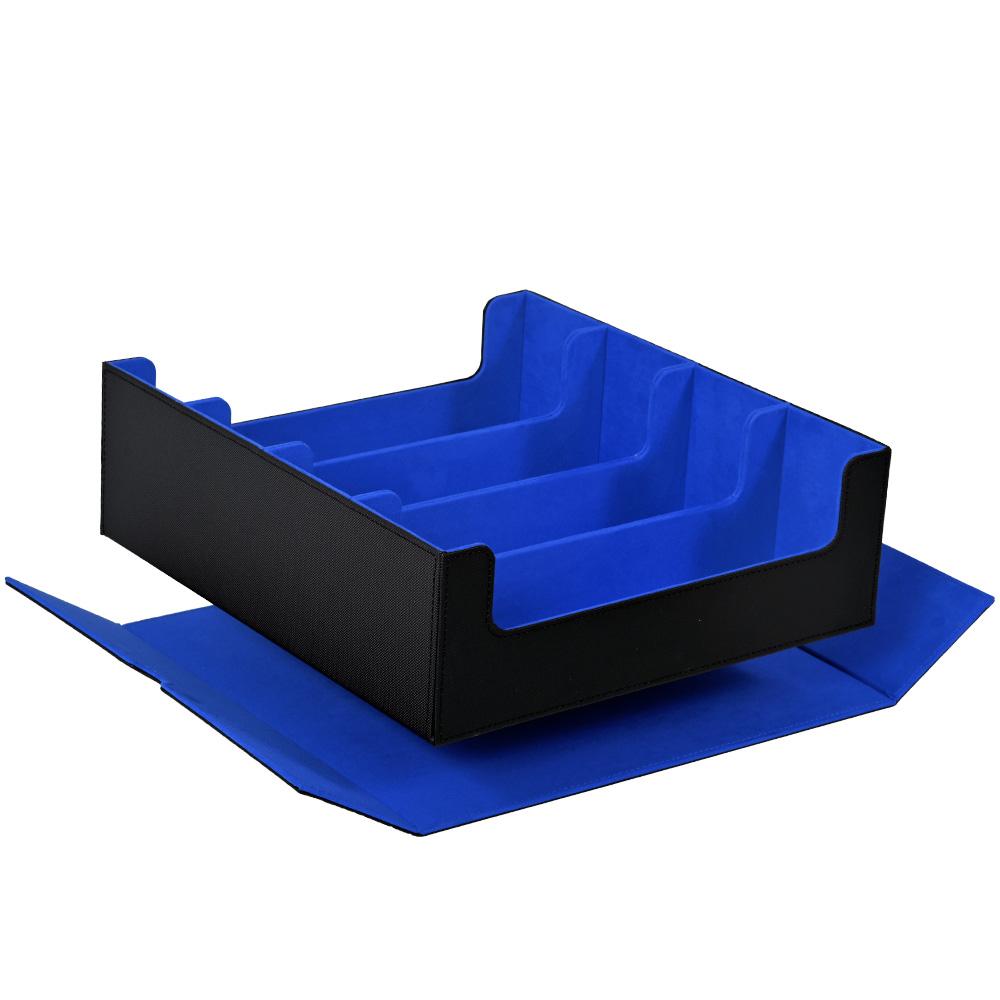

Card Storage Box,Holds 2400+ Single Sleeved Cards, PU leather card box, fits for TCG, Magic Cards, Baseball and sports cards