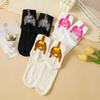 10 Pairs Women's Cotton Breathable Funny Socks with 3D Plush Balls Cute Cat Socks with Balls Cat Socks