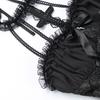 Women's Sleeveless Gothic Lace Dress Vintage Corset Halter Swing Cocktail Dress Victorian Style Black Lolita Punk Dress