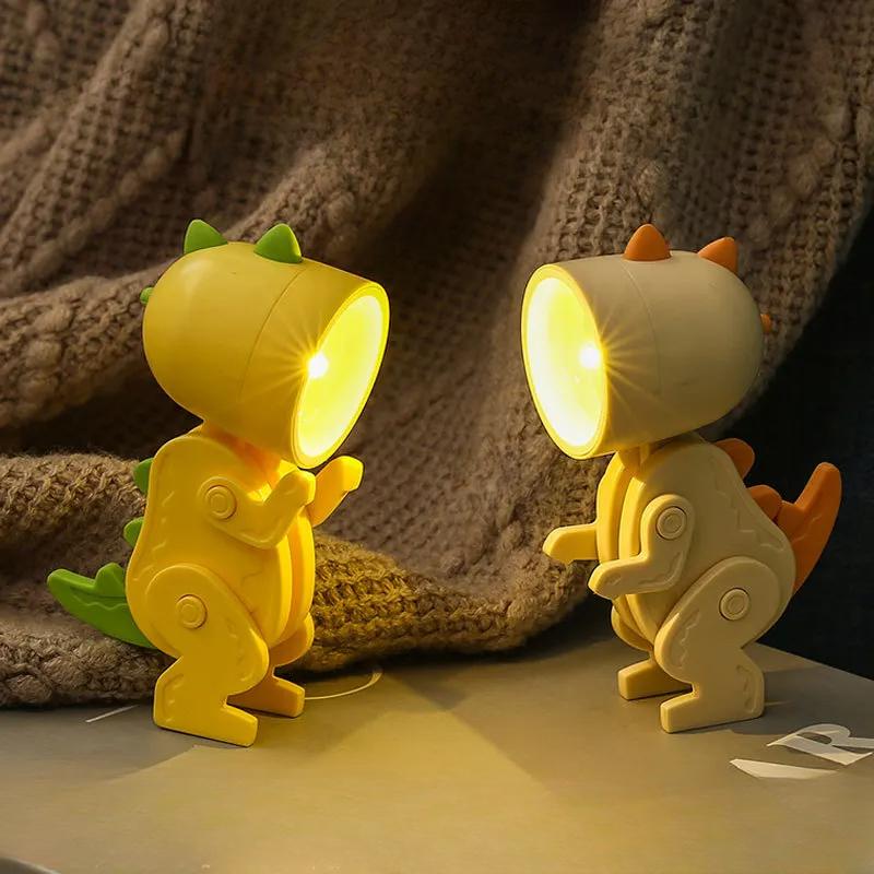 Cartoon Mini Nightlight Cute Decoration Desktop Folding Table Lamp Birthday Gift Cartoon Pet Folding Small Table Lamp with Ears