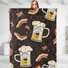 Funny Bacon Theme Throw Blanket  Plush Soft Comfy Lightweight Warm Fuzzy AntiPilling Flannel Blanket for Couch Sofa