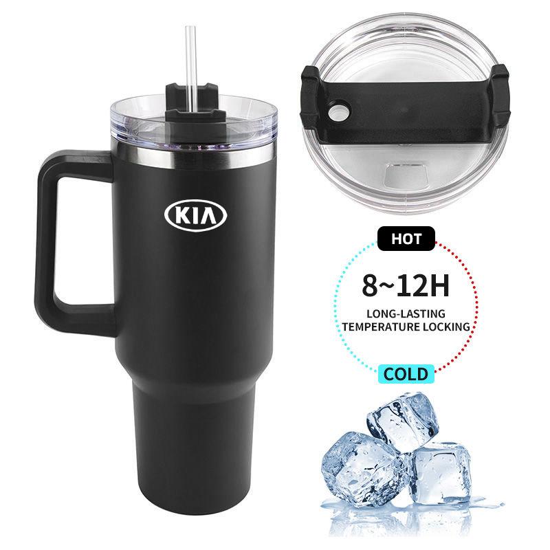 1200ML Edelstahl Thermosbecher Auto Zubehör Kaffeetasse Für KIA EV6 Stinger RIO Sorento Picanto Ceed Borrego Syros K4 K5