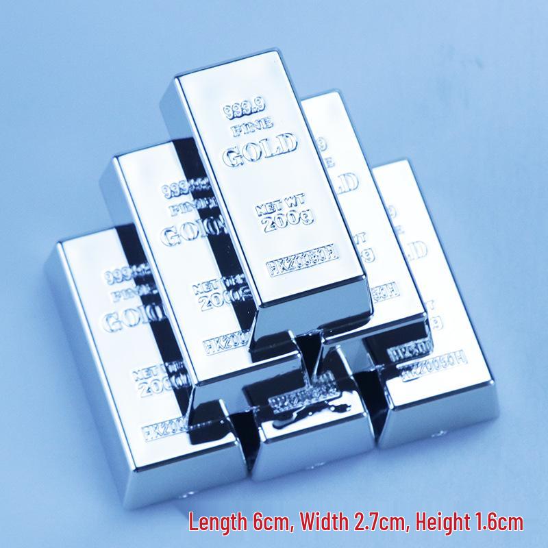 Gold Bar Electroplated Ornament for Decoration and Photography