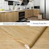 55cm Wide Wood Grain Home Decor Furniture Waterproof Vinyl Wall Sticker Self Adhesive PVC Wallpaper Kitchen Cabinet Door Sticker