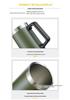 304 Stainless Steel 23oz Vacuum Insulated Beer Mug with Handle