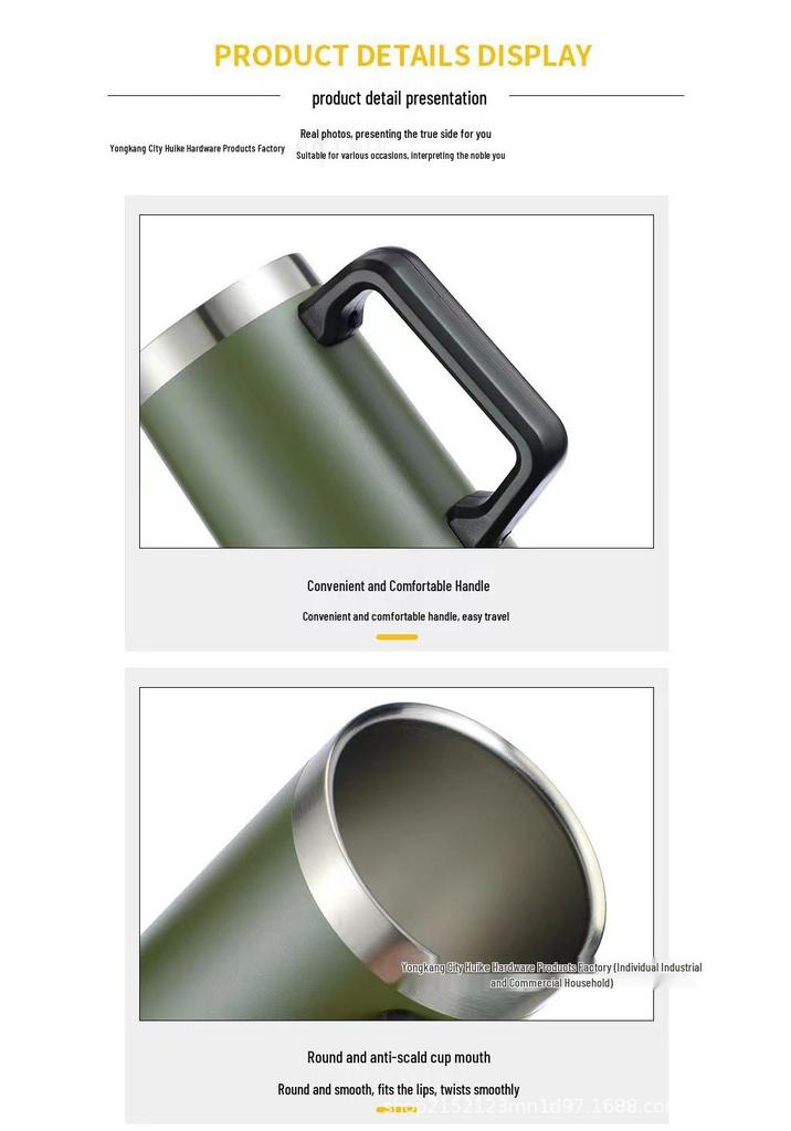 304 Stainless Steel 23oz Vacuum Insulated Beer Mug with Handle