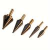 HSS Cobalt Step Drill Bit - Coated, Multiple Hole  High-Speed Steel, with Black Oxide, for Drilling Metal, Wood, Plastic, Aluminum, Titanium