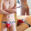 Erkek Seksi Yumuşak İç Çamaşırı Tanga Çizgili Şişkinlik Kese Düşük Bel T-Sırt G-String