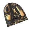 2D Flat Printing Vintage Barber Minimalist Knit Hat Designed for Adults Who Enjoy Quiet Style, Complements Neutral Tones And Effortless Outfit Choices