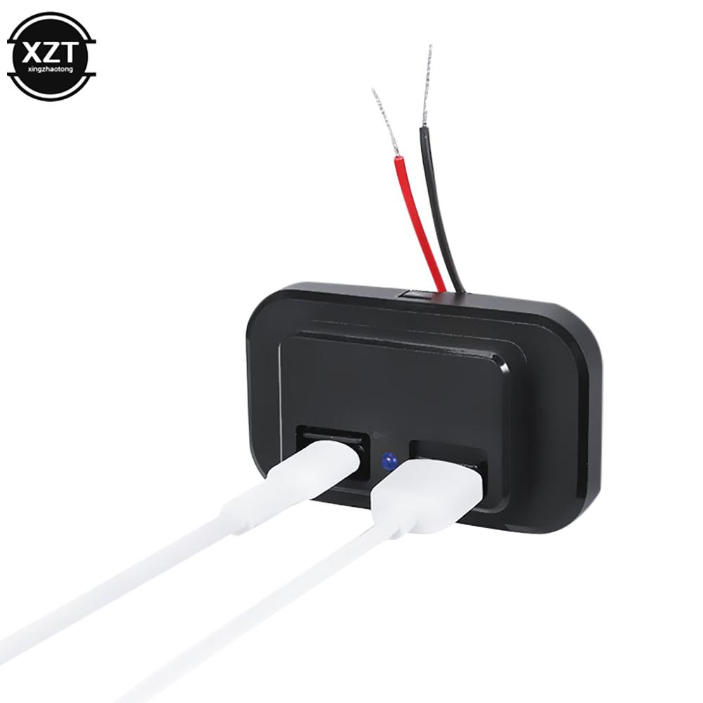 QC 3.0 PD Type C USB Port Car Fast Charger Socket Power Outlet Panel Mount Waterproof Mobile Phone Charger for Car Boat Caravan