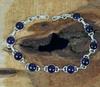 Solid 925 Sterling Silver Round Amethyst Gemstone Bracelet Gift For Her Women Bracelet
