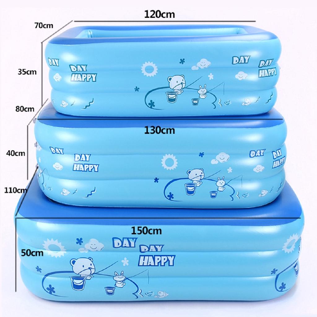 120/130/150cm Baby Home Use Paddling Pool Inflatable Swimming Pool Freeshipping Kids Inflatable Pool Blue Children Bathing Tub
