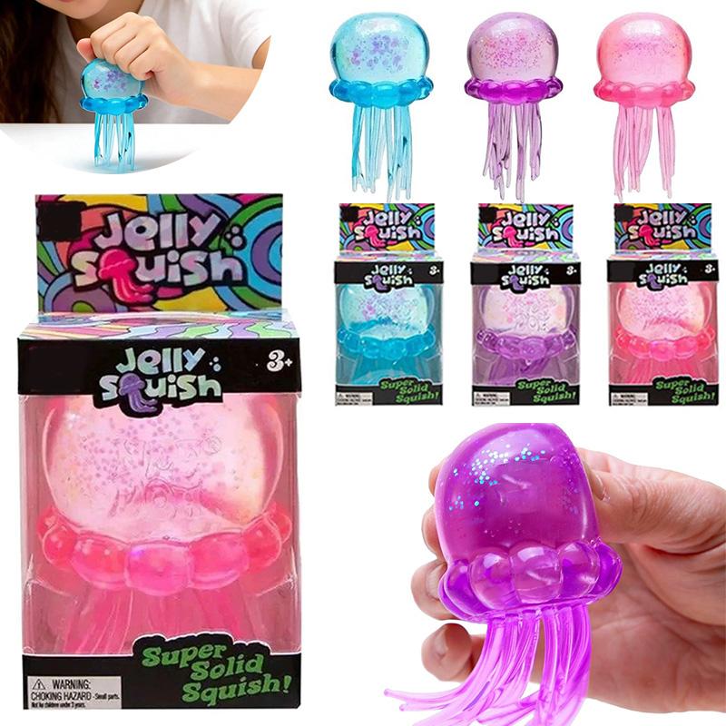 Fuzz Ball Simulated Jellyfish Squishy Series Suitable For People Under Pressure Stress Relief Relax Squeeze Fidget Toy|With Logo