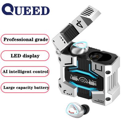 New Product Wireless TWS Bluetooth Headset Science Fiction Metal Sensing Space Cabin Double Ear Game Without Delay