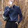 New Casual and Elegant Denim Shirt Design Niche Retro Hong Kong Style Loose Polo Neck Long-sleeved Top