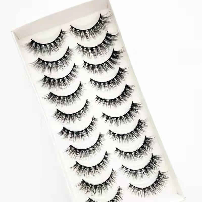 Hot 5/10 Pairs 54 New False Eyelashes Fluffy Lashes Long Makeup 3d Mink Lashes Extension Eyelash Mink Eyelashes for Beauty