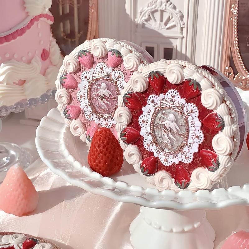 Flower knows Strawberry Cupid series Pressed Powder Matte Soft Focus Oil Control Holding Powder